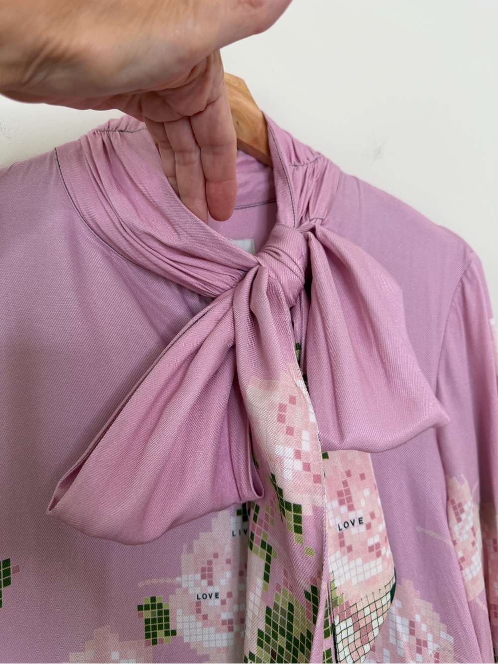 Anthropologie Pink and Green Floral Mini Dress - Picture 3 of 15